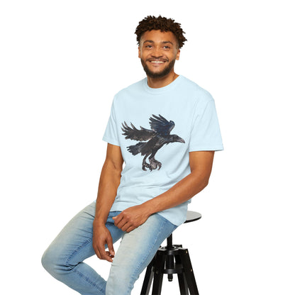 Raven Flight T-Shirt — Watercolor Crow Graphic Tee