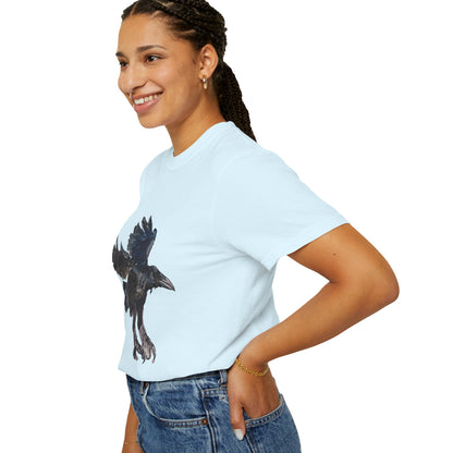 Raven Flight T-Shirt — Watercolor Crow Graphic Tee
