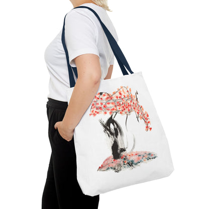 Cherry Blossom Tote Bag — Floral Sakura Art Printed Tote