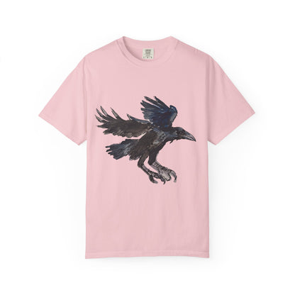 Raven Flight T-Shirt — Watercolor Crow Graphic Tee