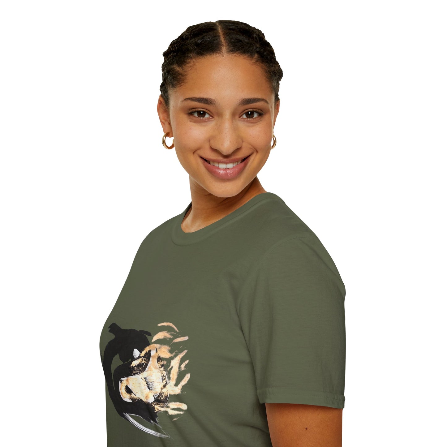 Orca Wave T-Shirt — Minimalist Koi & Killer Whale Graphic Tee