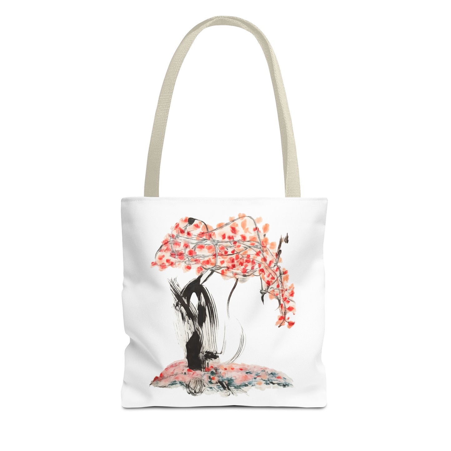 Cherry Blossom Tote Bag — Floral Sakura Art Printed Tote