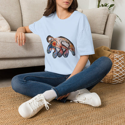 Abstract Wave Art T‑Shirt — Colorful Hand-Drawn Ocean Design