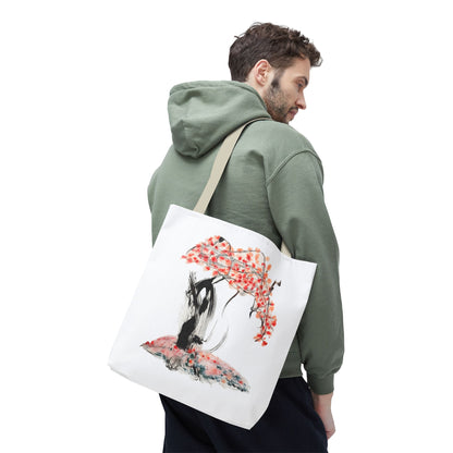 Cherry Blossom Tote Bag — Floral Sakura Art Printed Tote
