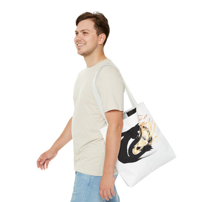 Abstract Sumi Ink Dragon Tote Bag — Canvas Tote