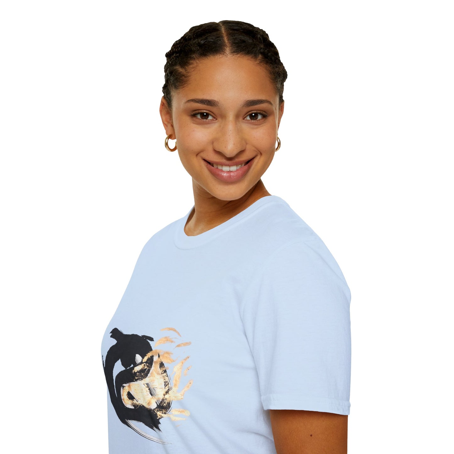 Orca Wave T-Shirt — Minimalist Koi & Killer Whale Graphic Tee