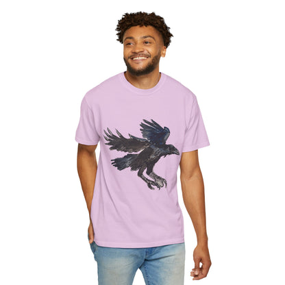 Raven Flight T-Shirt — Watercolor Crow Graphic Tee