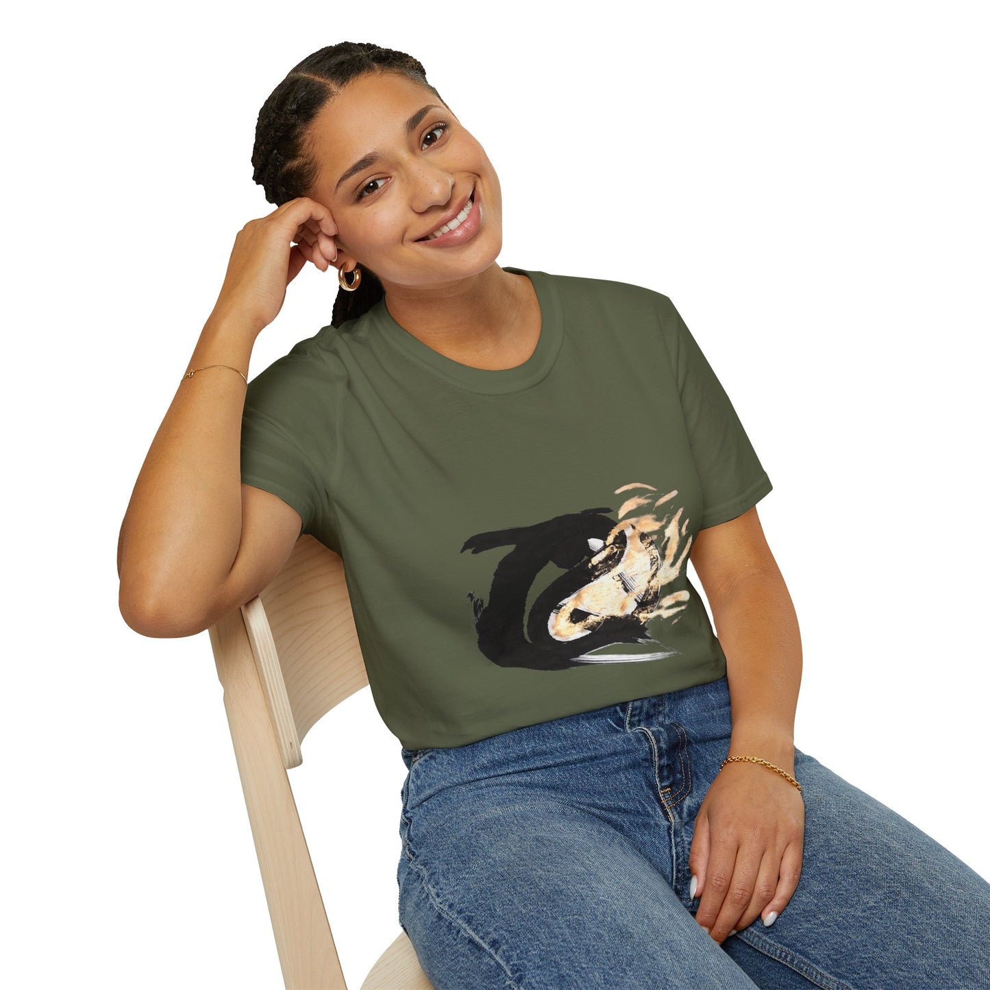 Orca Wave T-Shirt — Minimalist Koi & Killer Whale Graphic Tee
