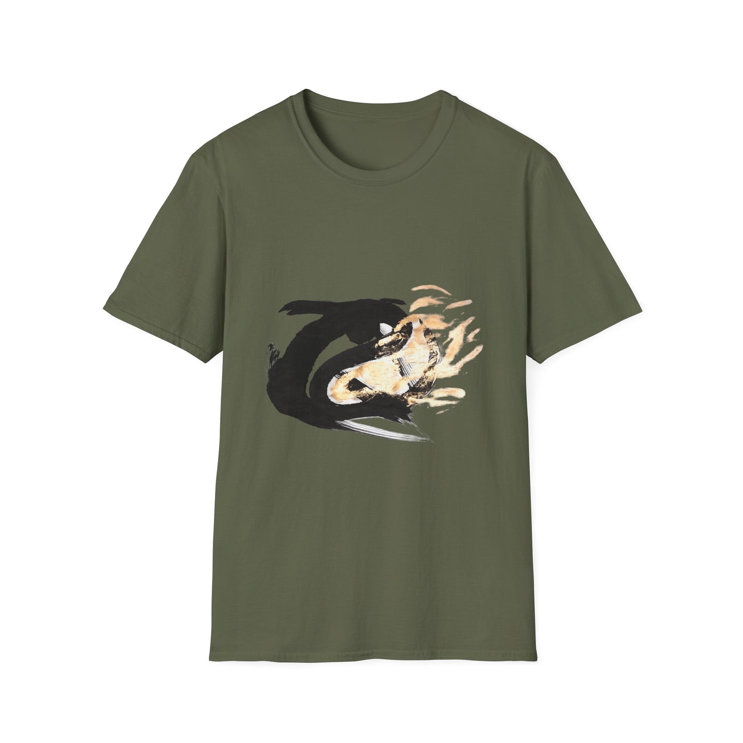 Orca Wave T-Shirt — Minimalist Koi & Killer Whale Graphic Tee