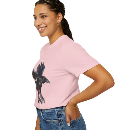 Raven Flight T-Shirt — Watercolor Crow Graphic Tee