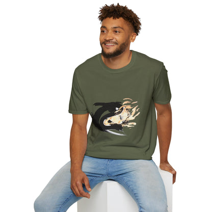 Orca Wave T-Shirt — Minimalist Koi & Killer Whale Graphic Tee