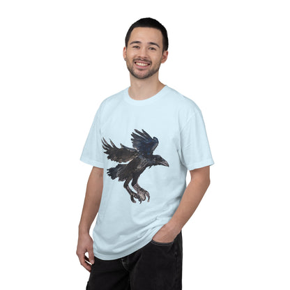 Raven Flight T-Shirt — Watercolor Crow Graphic Tee