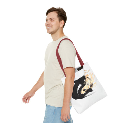 Abstract Sumi Ink Dragon Tote Bag — Canvas Tote