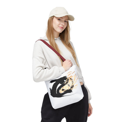 Abstract Sumi Ink Dragon Tote Bag — Canvas Tote