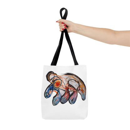 Abstract Hand-Painted Art Tote Bag — Colorful Organic Brushstroke Design