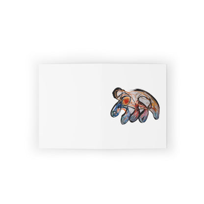 Abstract Bear Art Greeting Cards - Blank Note Cards (8/16/24 pcs)