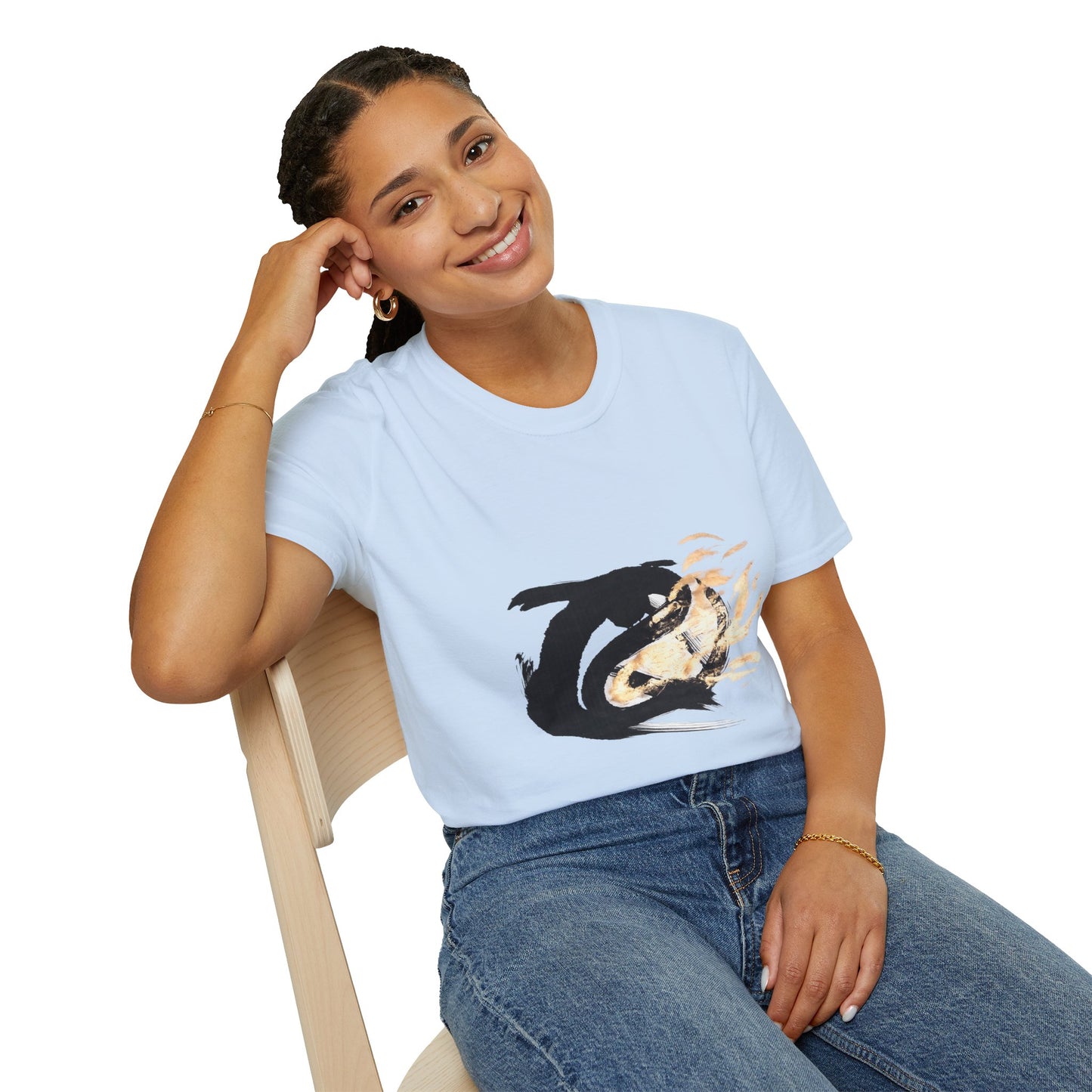 Orca Wave T-Shirt — Minimalist Koi & Killer Whale Graphic Tee