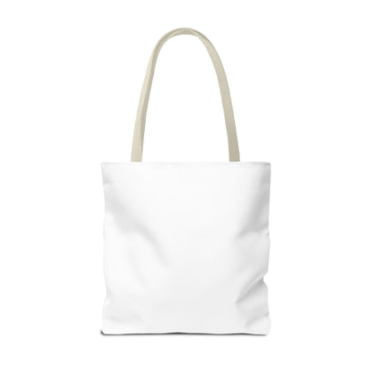 Abstract Art Tote Bag — Modern Brushstroke Design with Red Accent
