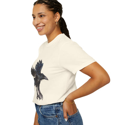 Raven Flight T-Shirt — Watercolor Crow Graphic Tee