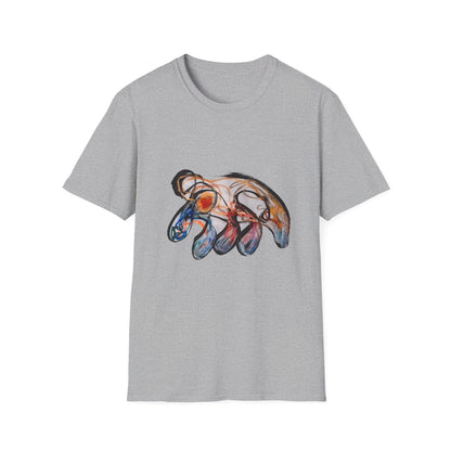Abstract Wave Art T‑Shirt — Colorful Hand-Drawn Ocean Design