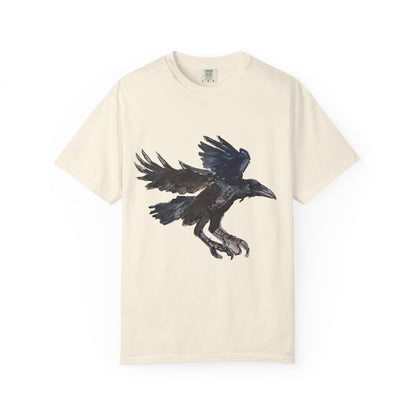 Raven Flight T-Shirt — Watercolor Crow Graphic Tee
