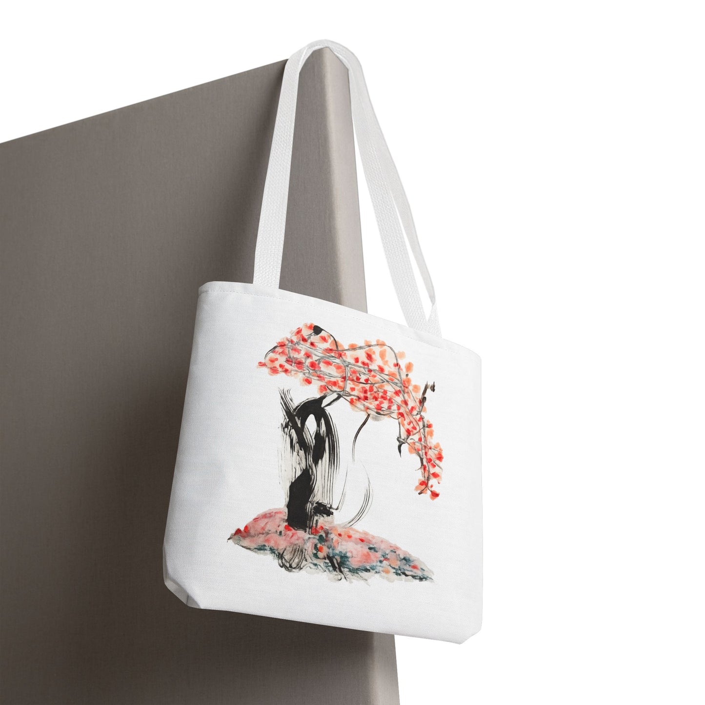 Cherry Blossom Tote Bag — Floral Sakura Art Printed Tote