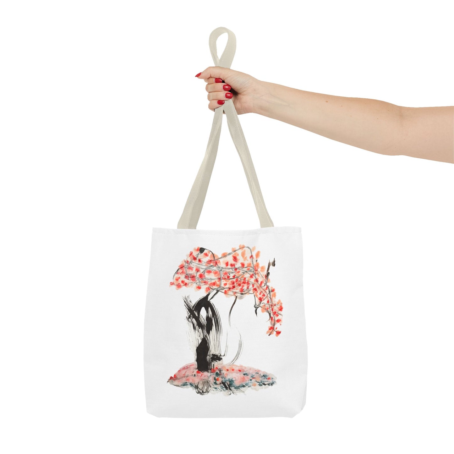 Cherry Blossom Tote Bag — Floral Sakura Art Printed Tote