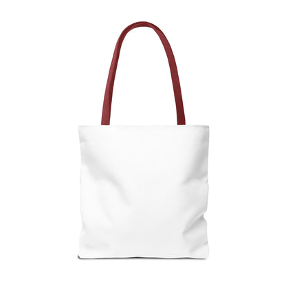 Abstract Art Tote Bag — Modern Brushstroke Design with Red Accent