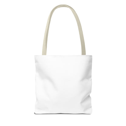 Abstract Art Tote Bag — Modern Brushstroke Design with Red Accent