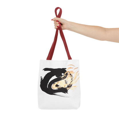Abstract Sumi Ink Dragon Tote Bag — Canvas Tote