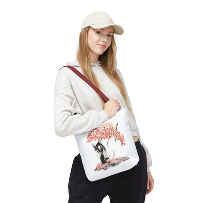 Cherry Blossom Tote Bag — Floral Sakura Art Printed Tote